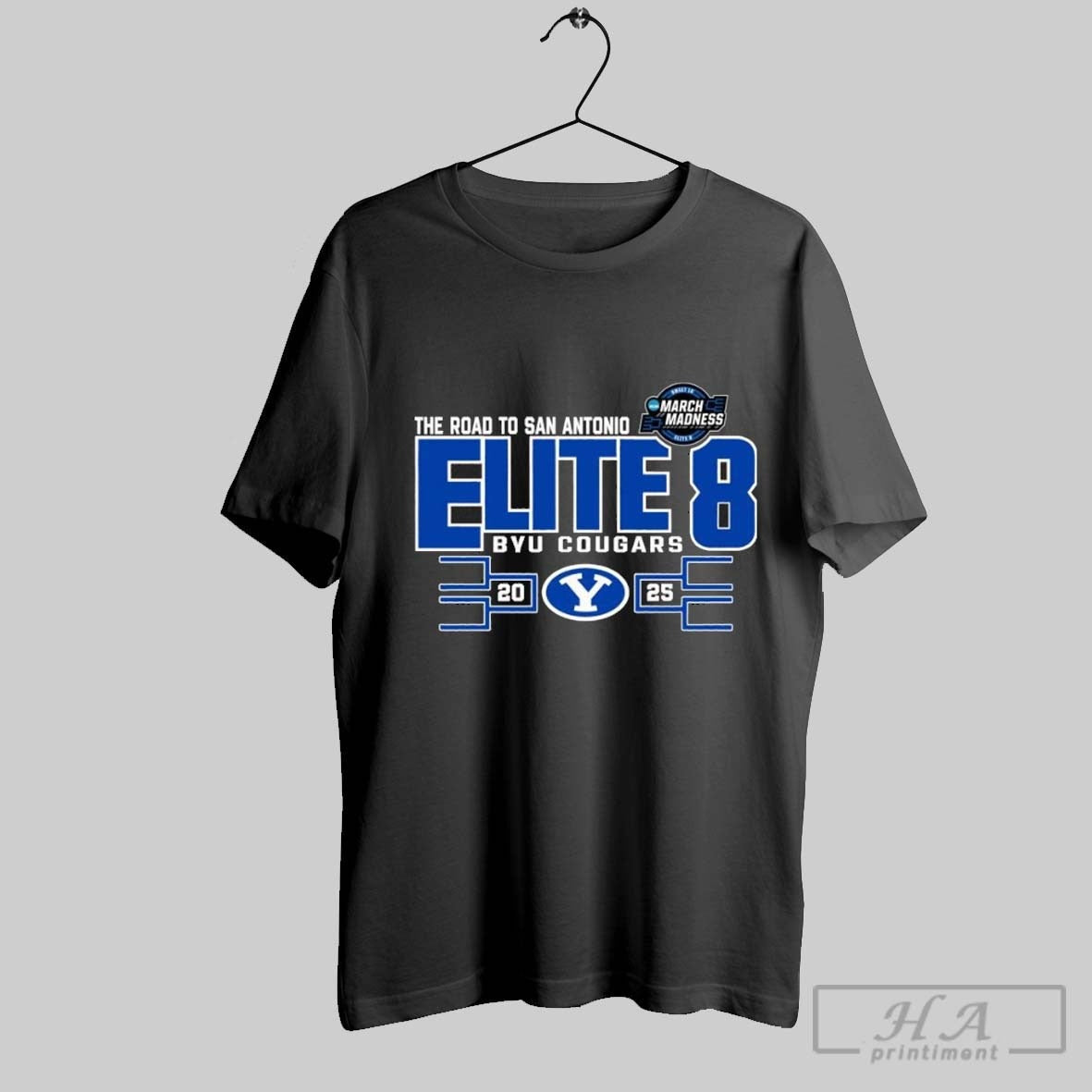 Byu Cougars 2025 Ncaa Mens Basketball Tournament March Madness Elite Eight T Shirt