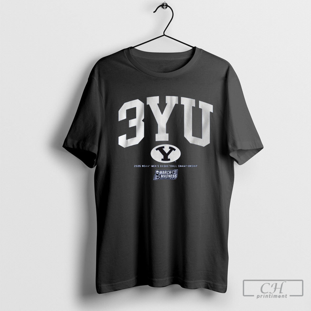 Byu Cougars Basketball 3yu Ncaa Mens Basketball Championship 2025 March Madness T Shirt