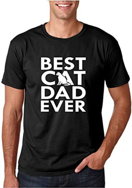 Cbtwear Best Cat Dad Ever Funny Cat Dad Gift For Cat Lovers Man's T-Shirt Tee