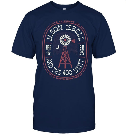 Choctaw Grand Theater in Durant, OK Tour Apr 06 2025 Jason Isbell Event Shirt