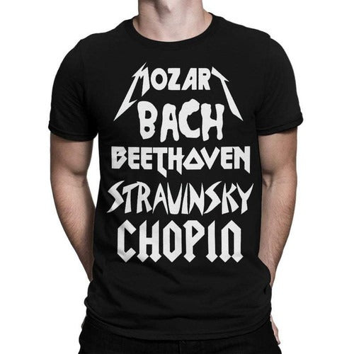 Classical Music Funny Rock Mozart Bach Beethoven Stravinsky Chopin Man's T-Shirt Tee