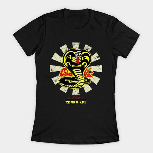 Cobra Kai Karate Kid Retro Japanese Women's T-Shirt Tee