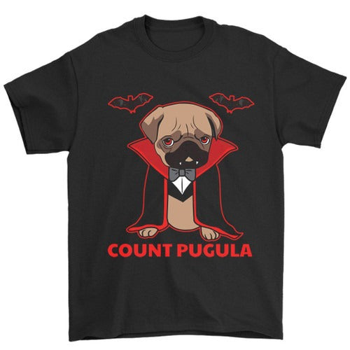 Count Pugula Halloween Funny And Cute Pug Vampire Man's T-Shirt Tee