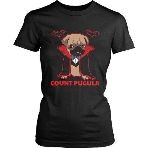 Count Pugula Halloween Funny And Cute Pug Vampire Women's T-Shirt Tee