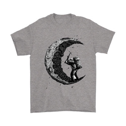 Digging The Moon Funny Man's T-Shirt Tee