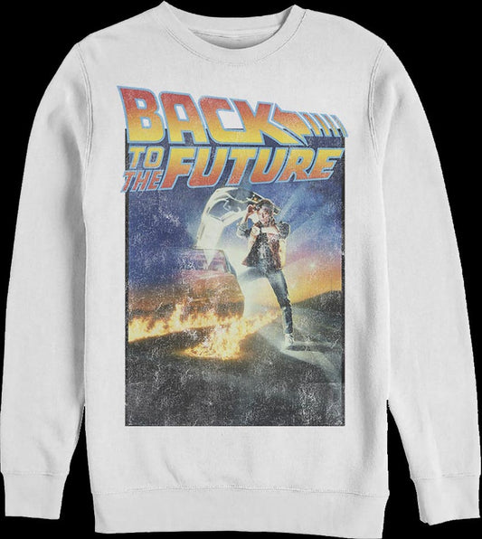 Distressed Movie Poster Back To The Future Sweatshirt