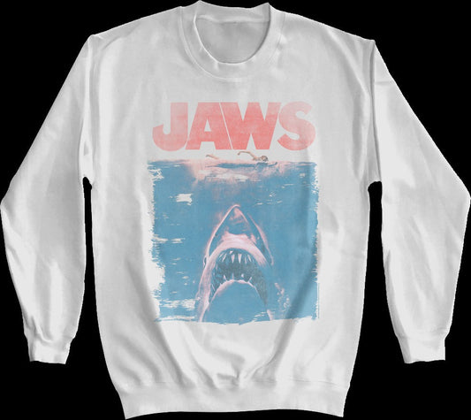 Distressed Movie Poster Jaws Sweatshirt