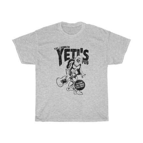 Drunken Yeti Pub Funny Dive Bar S Bigfoot Hilarious Drinking Man's T-Shirt Tee