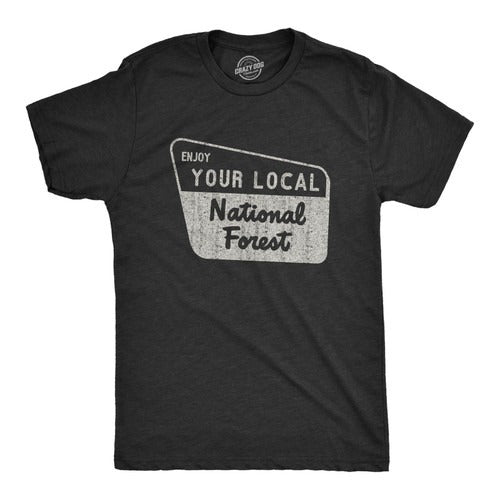 Enjoy Your National Forest Funny Outdoor Vintage Camping Mountains Man's T-Shirt Tee