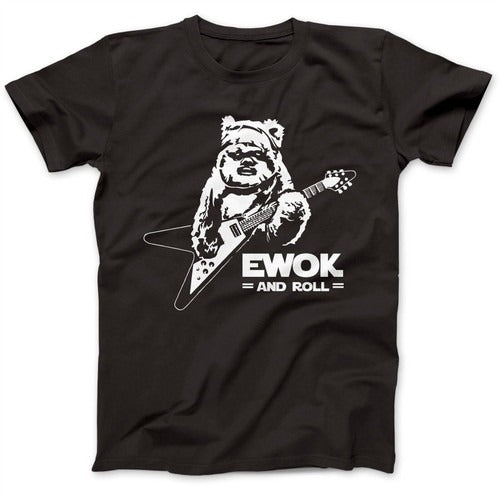 Ewok And Roll Guitar Funny Art Man's T-Shirt Tee