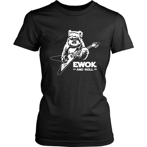 Ewok And Roll Guitar Funny Women's T-Shirt Tee