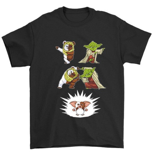 Ewok Fusion Yoda Funny Is Gremlins Gizmo Mogwai Parody Man's T-Shirt Tee