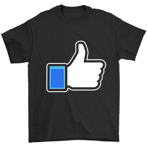 Face Book Fb Like Thumbs Up Logo Funny Man's T-Shirt Tee