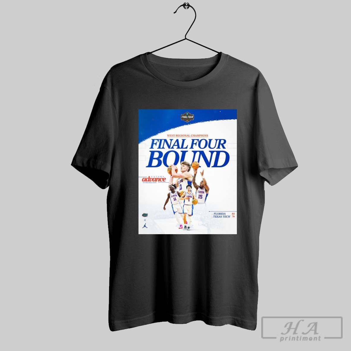 Florida Gators Advanche West Regional Champions 2025 Final Four Bound In Antonio T Shirt