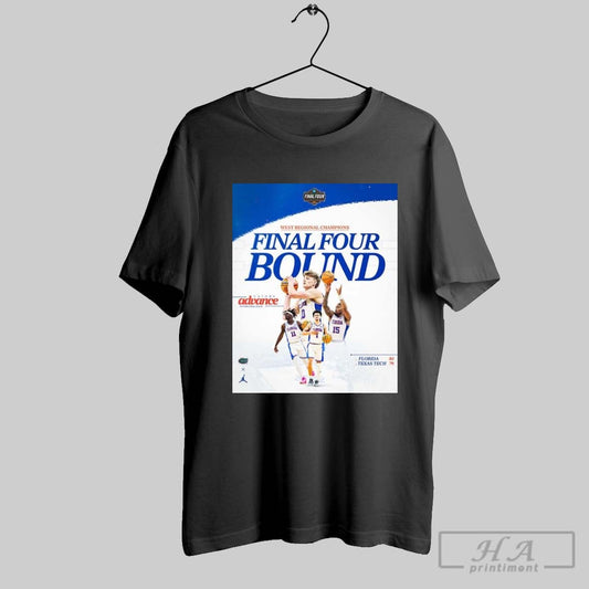 Florida Gators Advanche West Regional Champions 2025 Final Four Bound In Antonio T Shirt