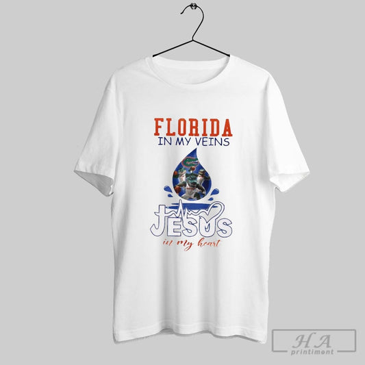 Florida Gators In My Veins Jesus In My Heart 2025 T Shirt