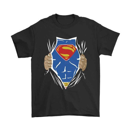 Funny 3D Comic Superman Man's T-Shirt Tee