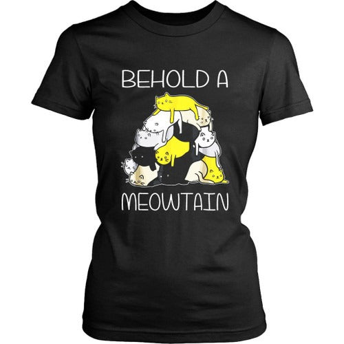 Funny Cat Behold A Meowtain Cat Mountain Women's T-Shirt Tee