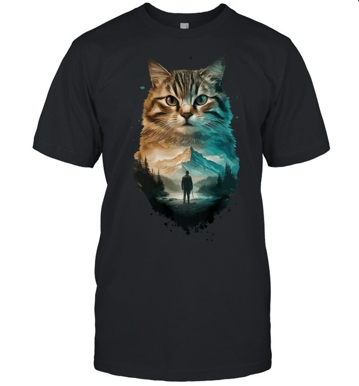Funny Cat Lover Natural Landscape for a Cat Lover Long Sleeve T-Shirt