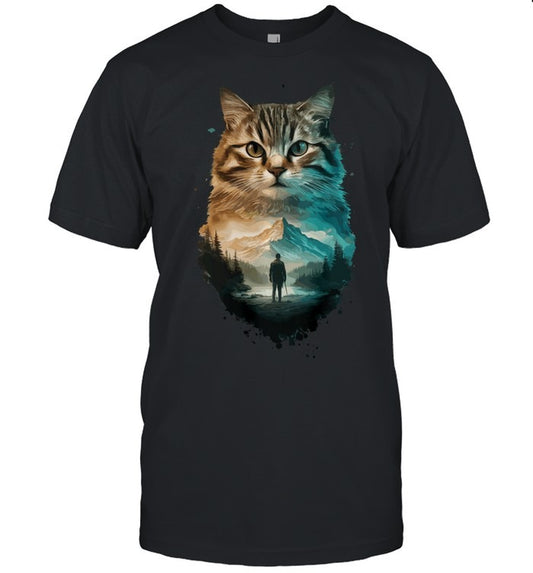 Funny Cat Lover Natural Landscape for a Cat Lover Long Sleeve T-Shirt