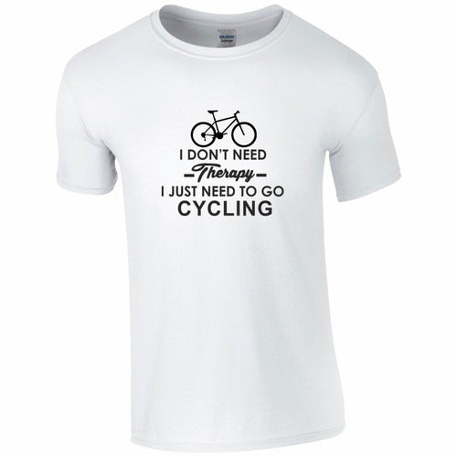 Funny Cycling Therapy Man's T-Shirt Tee