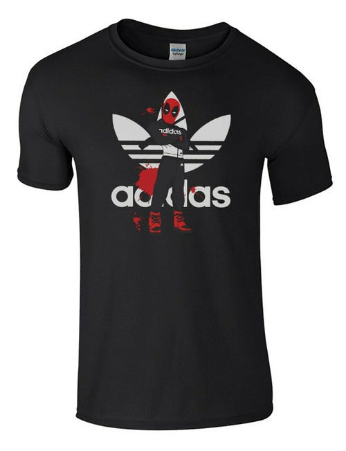 Funny Deadpool Sports Addidas Man's T-Shirt Tee