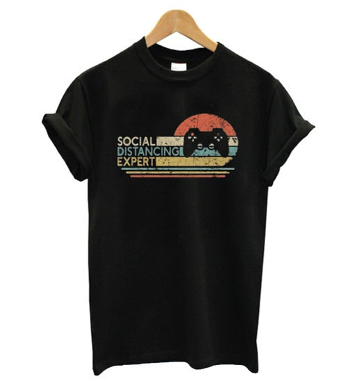 Funny Gaming Social Distancing Expert Man's T-Shirt Tee