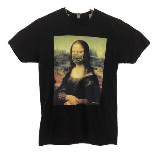 Funny Mona Lisa Quarantine Mask Man's T-Shirt Tee