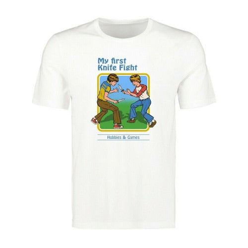 Funny My First Knife Fight Man's T-Shirt Tee