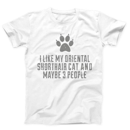 Funny Oriental Shorthair Cat Breed Man's T-Shirt Tee