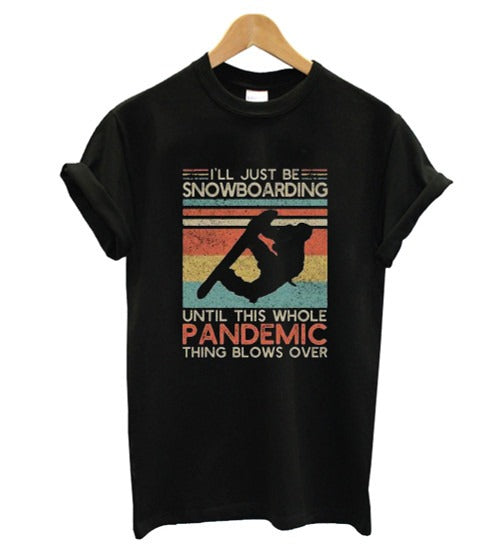 Funny Snowboarding Man's T-Shirt Tee