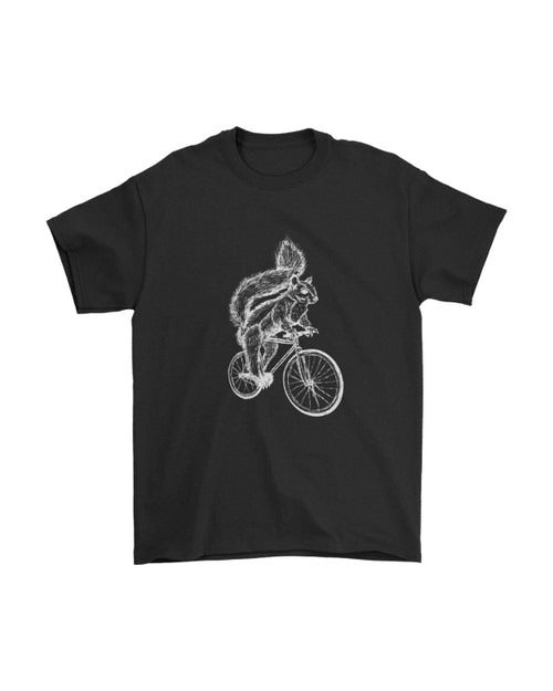 Funny Squirrel On A Bicycle Man's T-Shirt Tee
