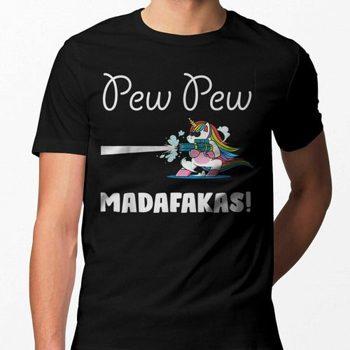 Funny Unicorn Lover Pew Pew Madafakas Man's T-Shirt Tee