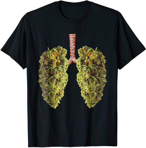 Funny Weed Lung Marijuana Bud Man's T-Shirt Tee