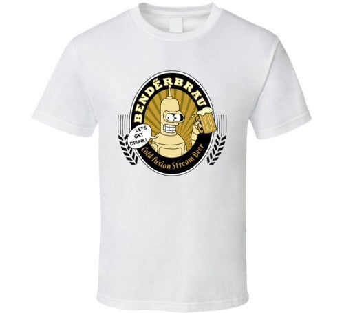 Futurama Bender Benderbrau Man's T-Shirt Tee