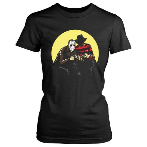 Gamers Funny Jason Freddy Halloween Geek Nerd Computer Horror Women's T-Shirt Tee