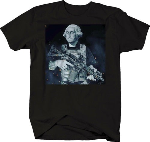 George Washington 3 1776 Constitution Nra Rifle Funny Gun Rights Man's T-Shirt Tee