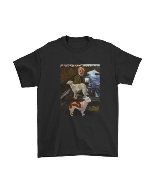 Goodfellas Painting Old Man With Two Dogs Man's T-Shirt Tee