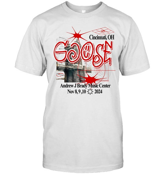 Goose Band Andrew J Brady Music Center Cincinnati, OH Tour 2024 T Shirt