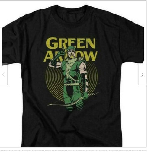 Green Arrow Retro 80S Dc Comic Book Cartoon Superhero Man's T-Shirt Tee
