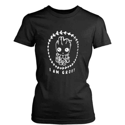 Guardians Of The Galaxy I Am Groot Baby Groot Funny Women's T-Shirt Tee