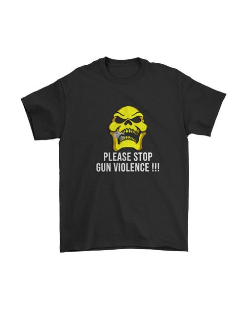 Gun Violence Skeleton Stop Man's T-Shirt Tee