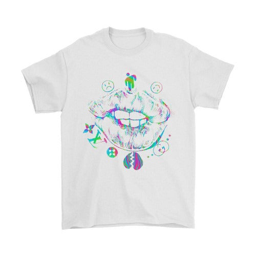 Holographic Billie Eilish Lips Man's T-Shirt Tee