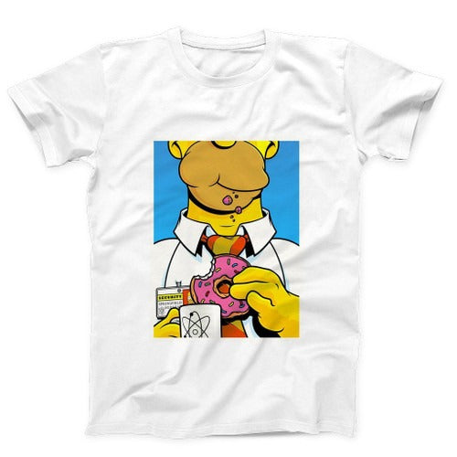 Homer Simpson Eat Donut Poster Man's T-Shirt Tee
