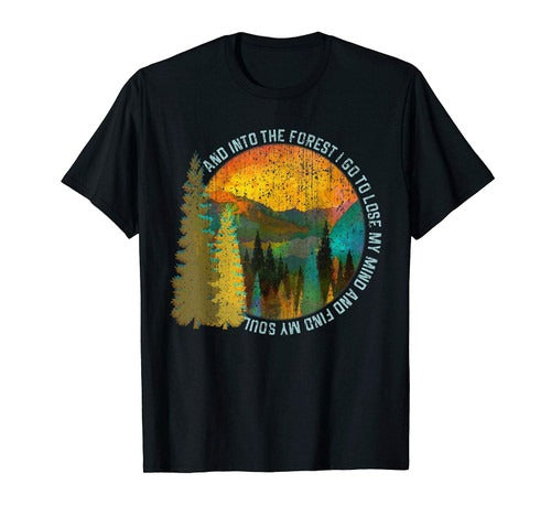 Into The Forest I Go Hiking Nature Lover Camping Man's T-Shirt Tee