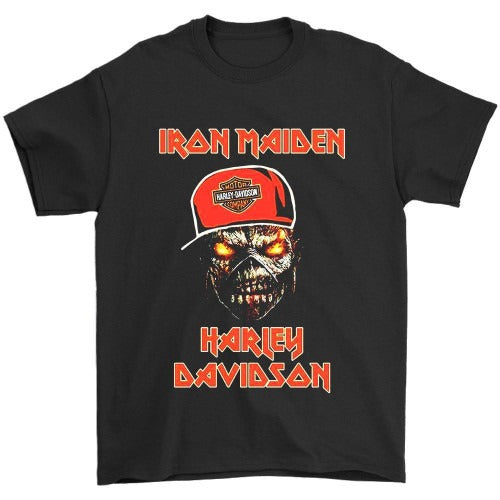 Iron Maiden Harley Davidson Man's T-Shirt Tee