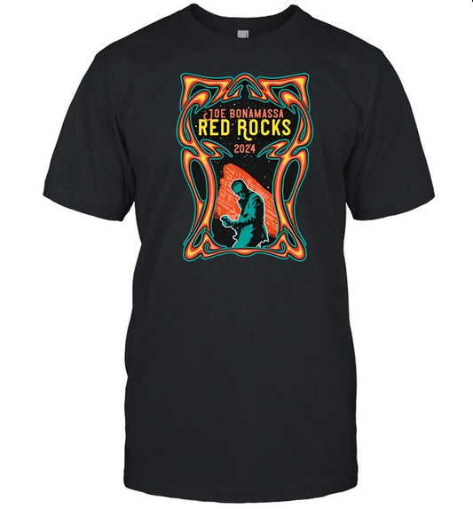 J Bonamassa 2024 Retro Red Rocks New T Shirt