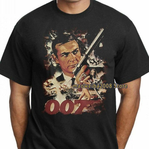 James Bond 007 Retro Movie Film Dad Father Man's T-Shirt Tee