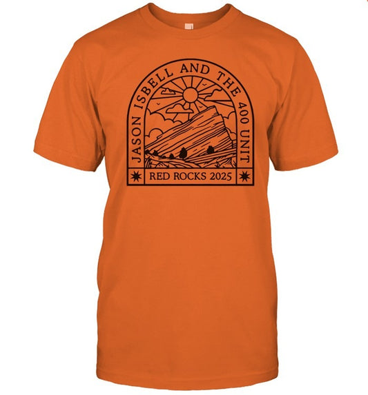 Jason Isbell And The 400 Unit Red Rocks 2025 Limited T Shirt