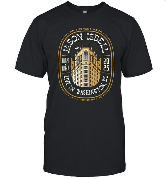 Jason Isbell Feb 27-28 2025 Washington, DC T Shirt Limited Edition